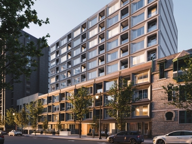1200 MacKay Condominiums - Location neuve dans Griffintown en inscription avec units modles en occupation prs d'une gare avec gym: Studio/loft