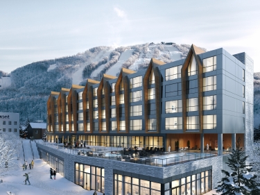 Alpinn Condos-Hotel en montagne - Condos neufs au Lac-Brome avec units modles en construction prs du mtro prs d'une gare avec gym: 300 001 $ - 400 000 $